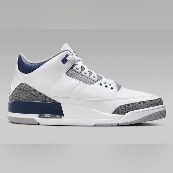 Nike Air Jordan 3 Midnight Navy White Cement Grey  CT8532-140 Black size 8 - 14​ main image 6